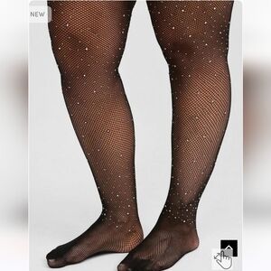🆕️✨️3X-4X RHINESTONE FISHNET STOCKINGS - PLUS SIZE✨️
